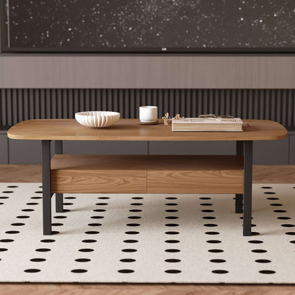 Coffee Table T41 - FK - M001 Mid - Century Modern Spacious Storage 47.2" - FamiDear