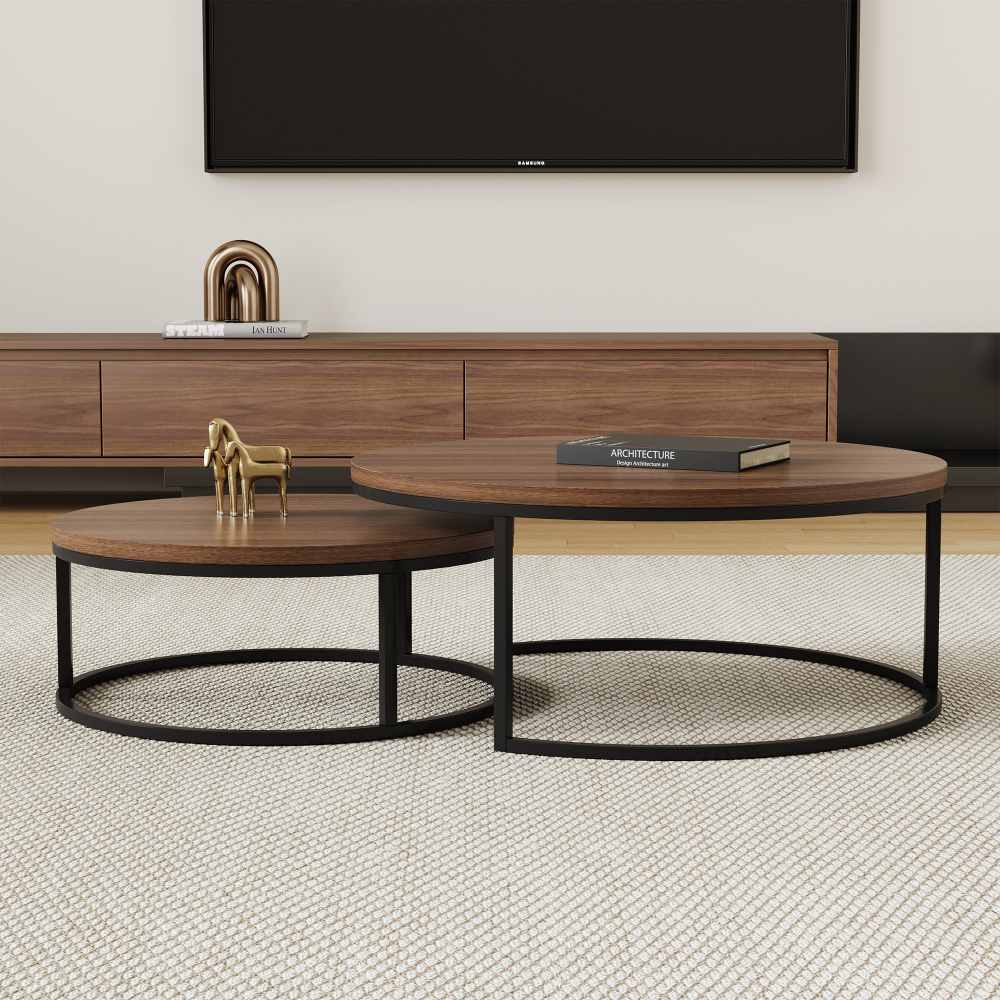 Coffee Table T42 - FK - M001 Modern Rotundity 55.2" (Set of 2) - FamiDear