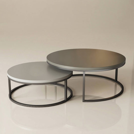 Coffee Table T42 - FK - M001 Modern Rotundity 55.2" (Set of 2) - FamiDear