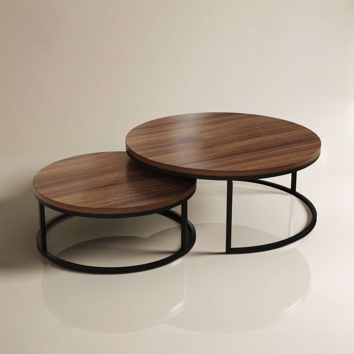 Coffee Table T42 - FK - M001 Modern Rotundity 55.2" (Set of 2) - FamiDear