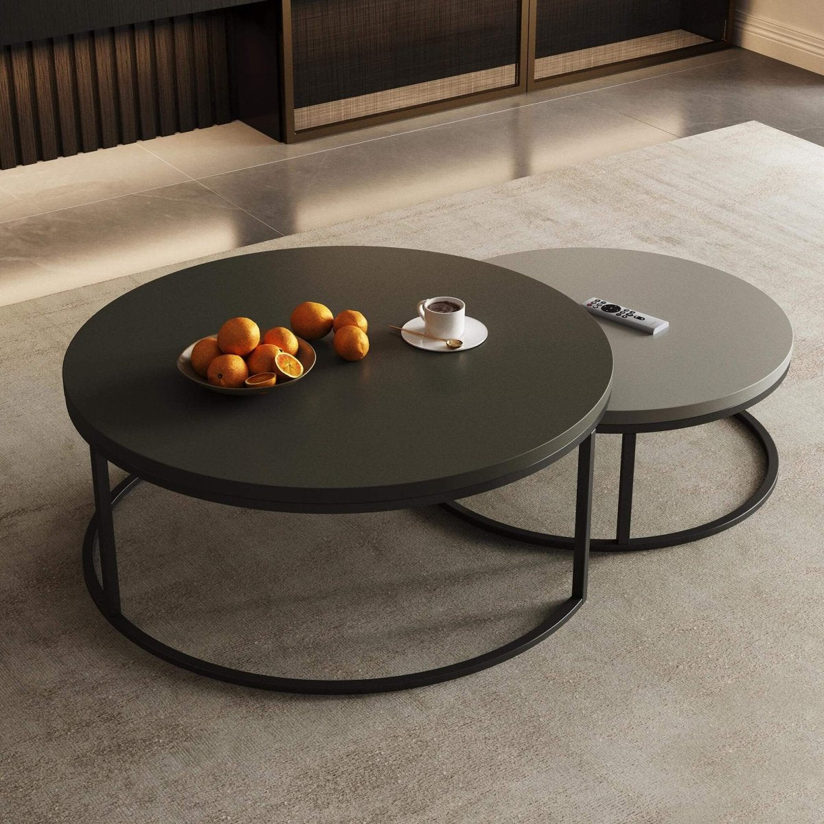 Coffee Table T42 - FK - M001 Modern Rotundity 55.2" (Set of 2) - FamiDear