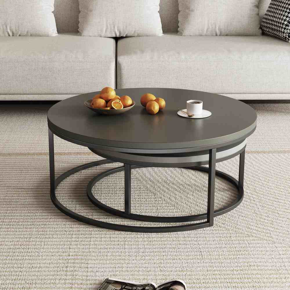 Coffee Table T42 - FK - M001 Modern Rotundity 55.2" (Set of 2) - FamiDear