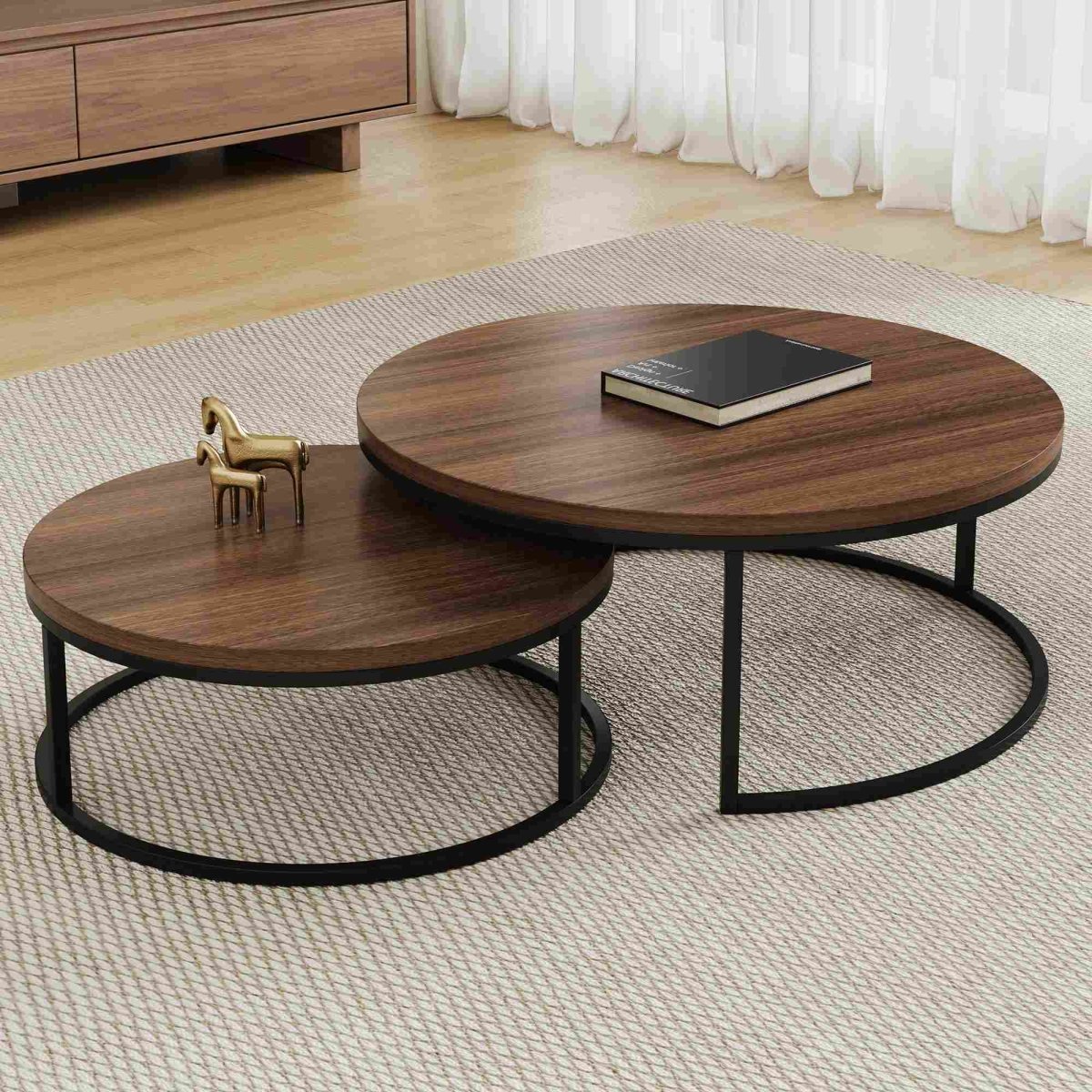 Coffee Table T42 - FK - M001 Modern Rotundity 55.2" (Set of 2) - FamiDear