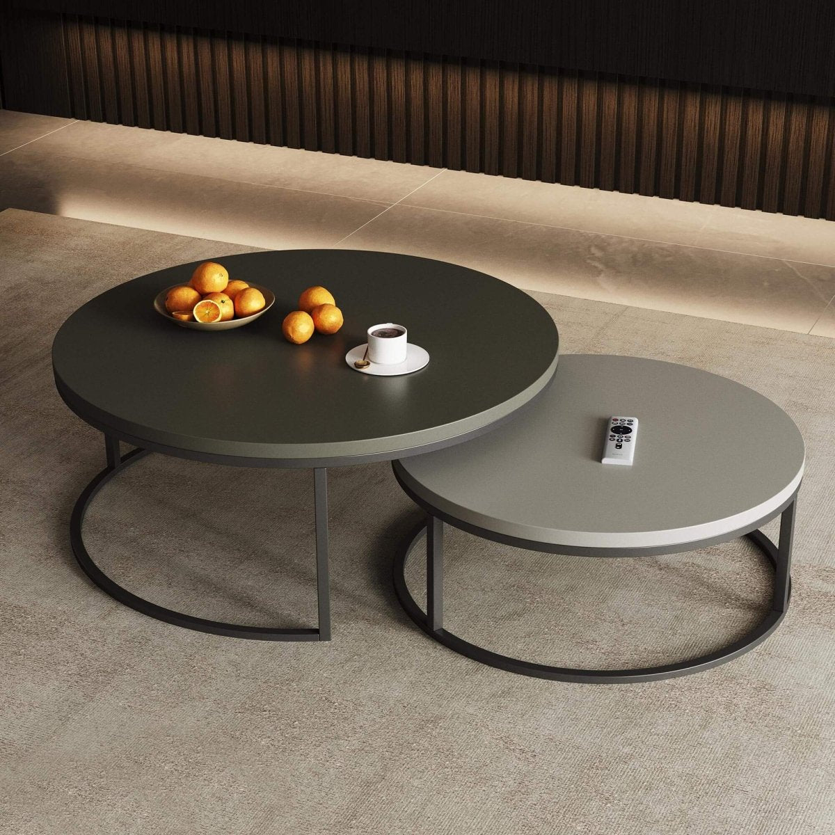 Coffee Table T42 - FK - M001 Modern Rotundity 55.2" (Set of 2) - FamiDear