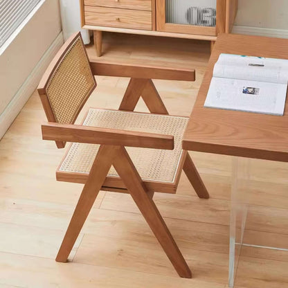 Dining Chair D54 - FK - M001 Mid - Century Modern Solid Wood Frame Mesh Backrest (Set of 2) - FamiDear