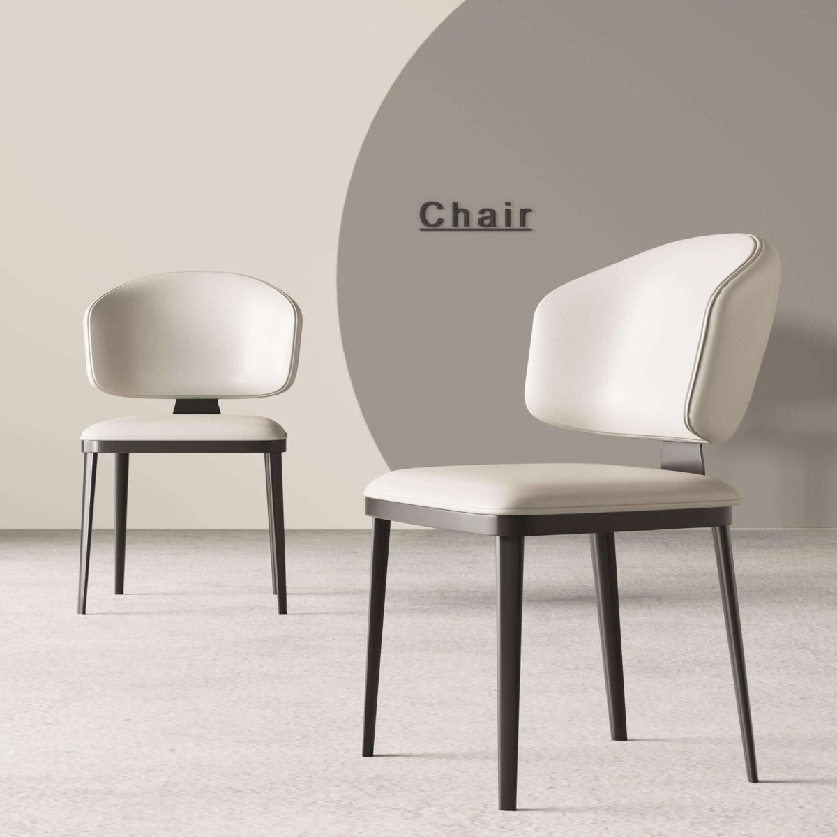 Dining Chair D55 - FK - M001 Modern Upholstered Seat (Set of 2) - FamiDear