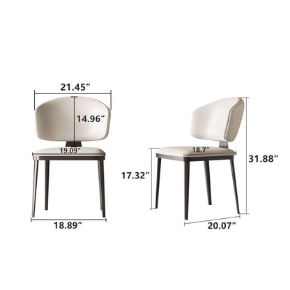 Dining Chair D55 - FK - M001 Modern Upholstered Seat (Set of 2) - FamiDear