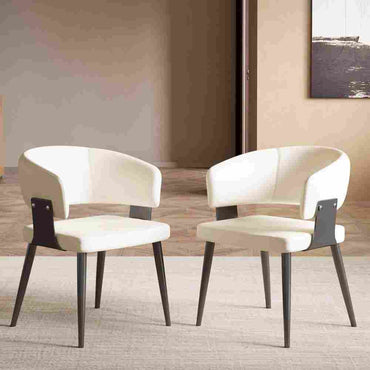 Dining Chair D57 - FK - M001 Modern Upholstered Dining Chair Seat (Set of 2) - FamiDear