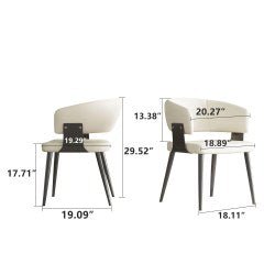 Dining Chair D57 - FK - M001 Modern Upholstered Dining Chair Seat (Set of 2) - FamiDear