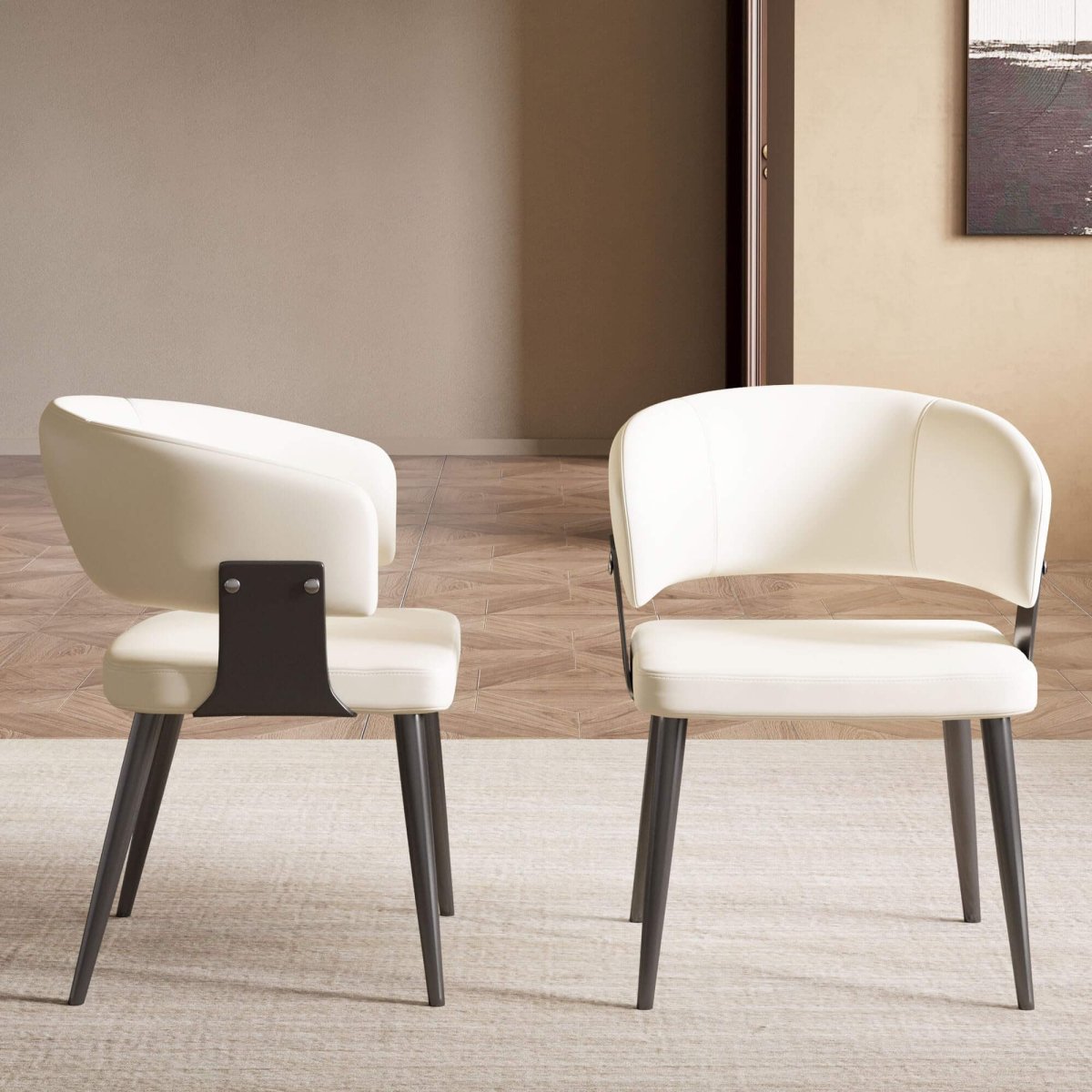 Dining Chair D57 - FK - M001 Modern Upholstered Dining Chair Seat (Set of 2) - FamiDear