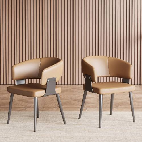 Dining Chair D57 - FK - M001 Modern Upholstered Dining Chair Seat (Set of 2) - FamiDear