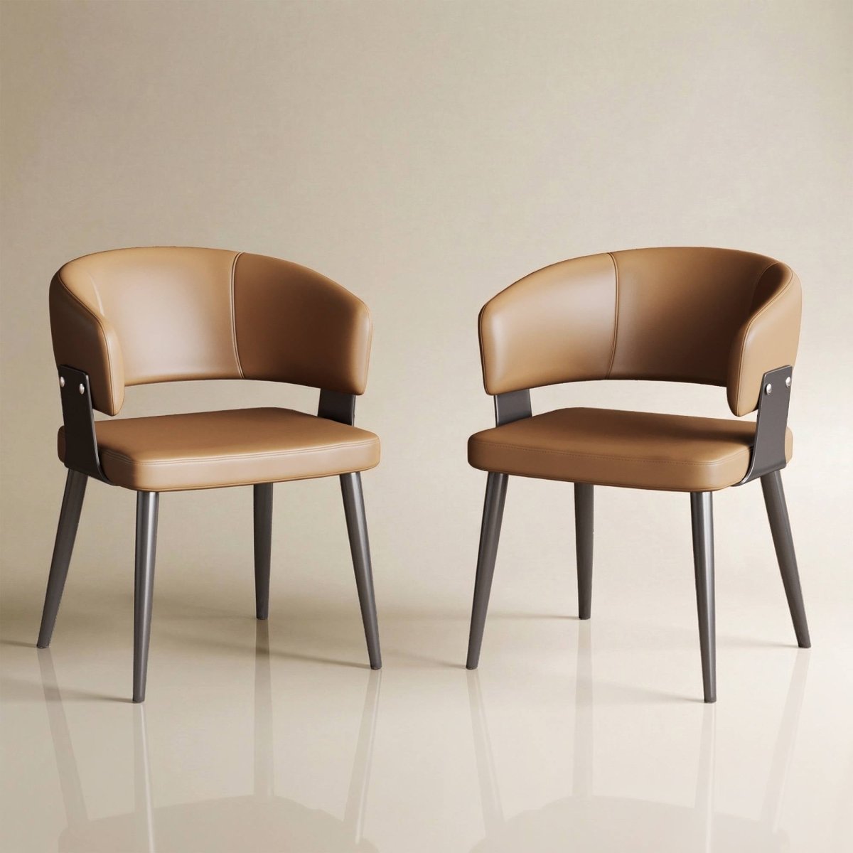 Dining Chair D57 - FK - M001 Modern Upholstered Dining Chair Seat (Set of 2) - FamiDear