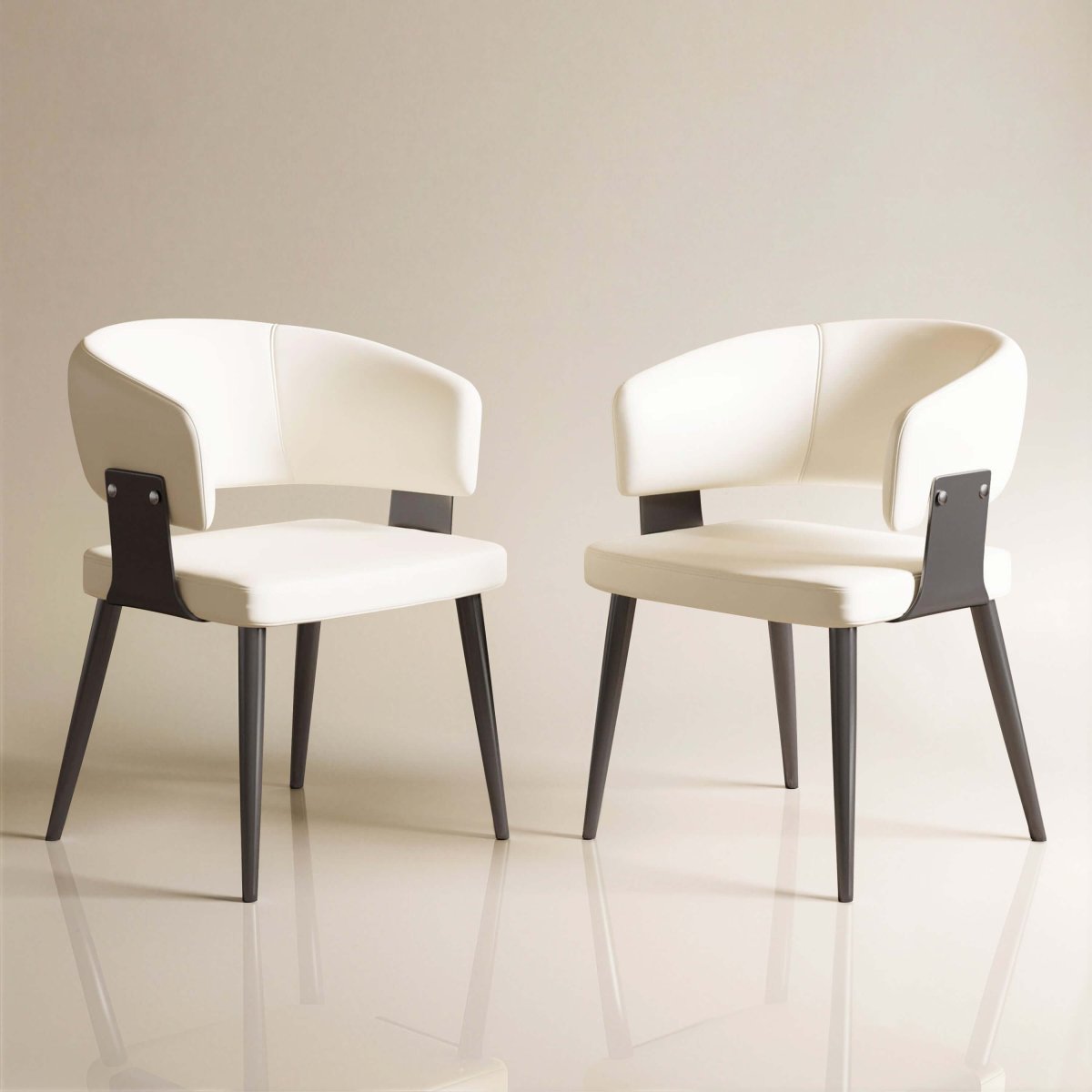 Dining Chair D57 - FK - M001 Modern Upholstered Dining Chair Seat (Set of 2) - FamiDear