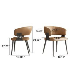 Dining Chair D57 - FK - M001 Modern Upholstered Dining Chair Seat (Set of 2) - FamiDear
