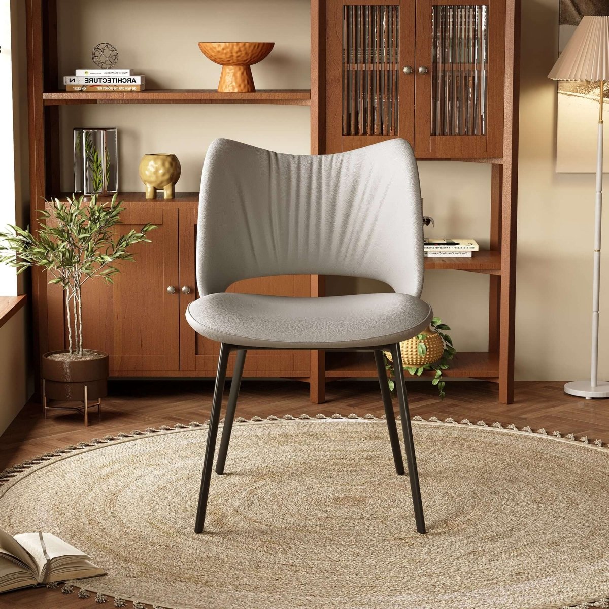 Dining Chair D59 - FK - M001 Modern Upholstered Seat (Set of 2) - FamiDear