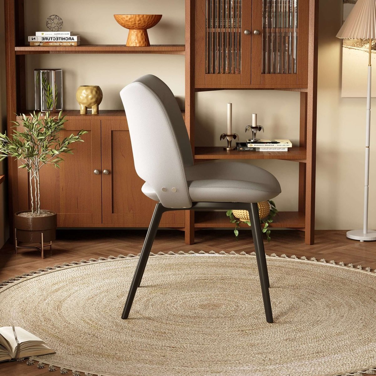 Dining Chair D59 - FK - M001 Modern Upholstered Seat (Set of 2) - FamiDear