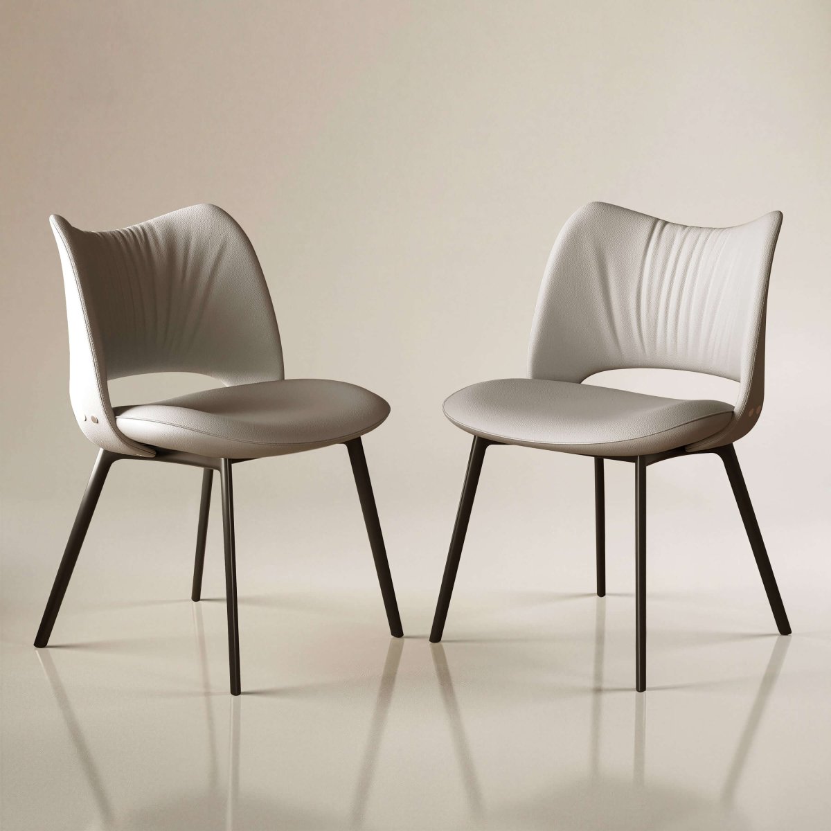 Dining Chair D59 - FK - M001 Modern Upholstered Seat (Set of 2) - FamiDear