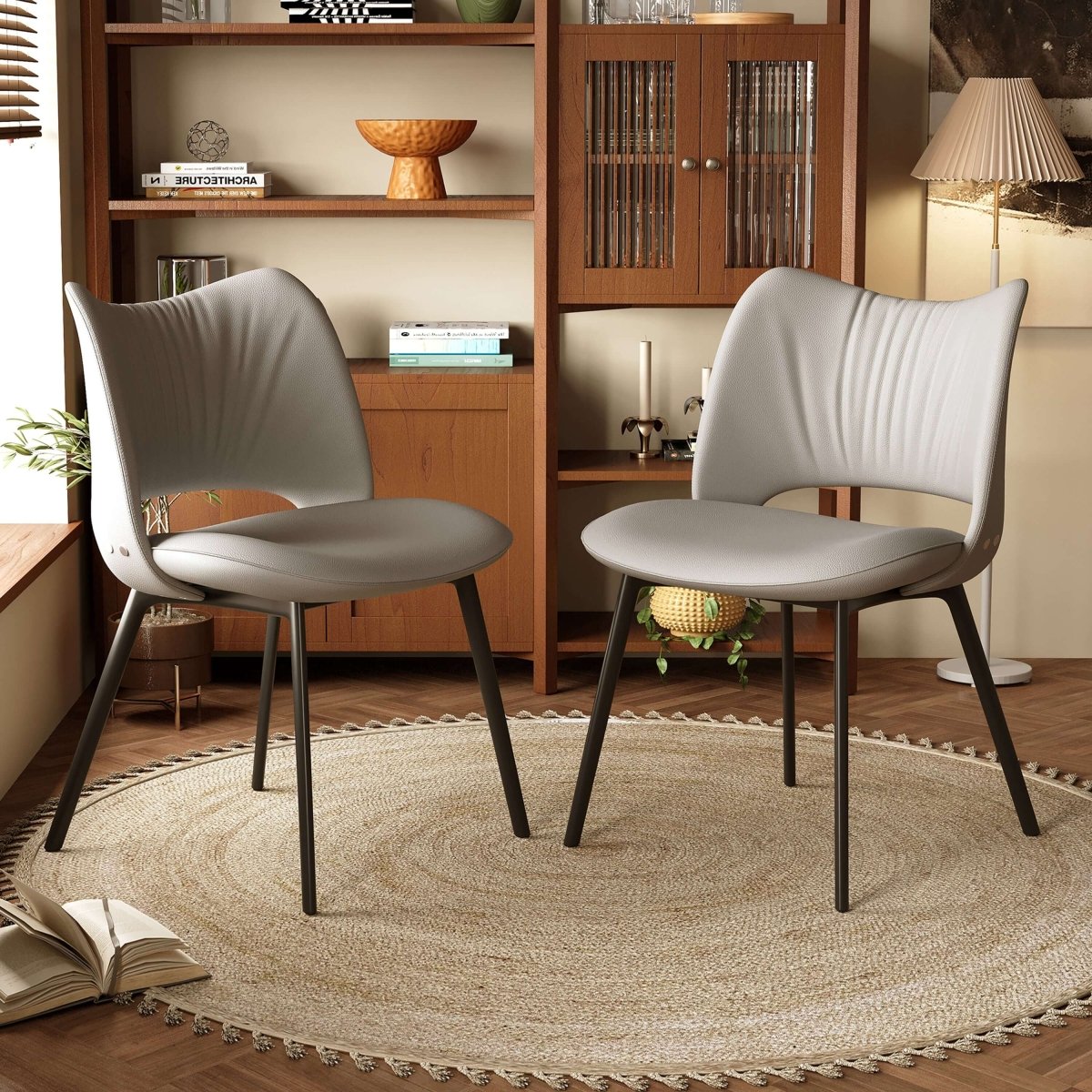 Dining Chair D59 - FK - M001 Modern Upholstered Seat (Set of 2) - FamiDear