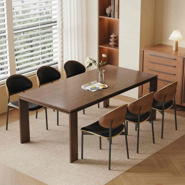 Dining Table D43 - FK - M001 Mid - Century Modern Solid WoodGenerous Tabletop Space 70.87" - FamiDear