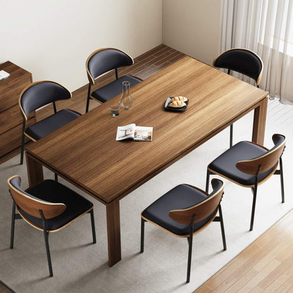 Dining Table D43 - FK - M001 Mid - Century Modern Solid WoodGenerous Tabletop Space 70.87" - FamiDear