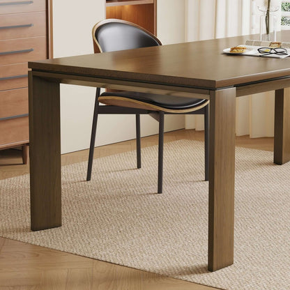 Dining Table D43 - FK - M001 Mid - Century Modern Solid WoodGenerous Tabletop Space 70.87" - FamiDear