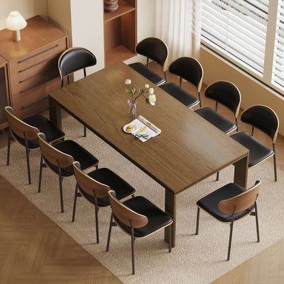 Dining Table D43 - FK - M001 Mid - Century Modern Solid WoodGenerous Tabletop Space 70.87" - FamiDear