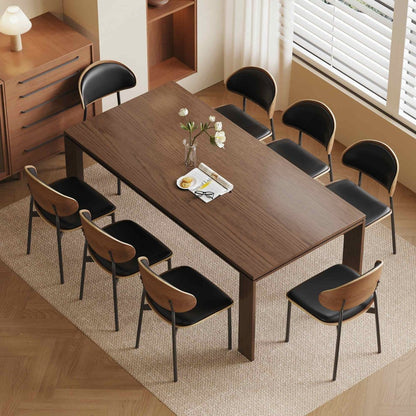 Dining Table D43 - FK - M001 Mid - Century Modern Solid WoodGenerous Tabletop Space 70.87" - FamiDear