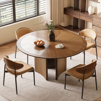 Dining Table D44 - FK - M001 Mid - Century Modern Solid Wood Frame 59.05" - FamiDear