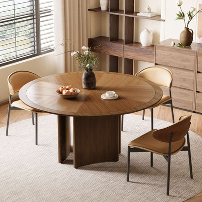 Dining Table D44 - FK - M001 Mid - Century Modern Solid Wood Frame 59.05" - FamiDear