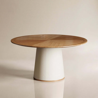 Dining Table D45 - FK - M001 Mid - Century Modern Lmitation Leather Base 59.05" - FamiDear