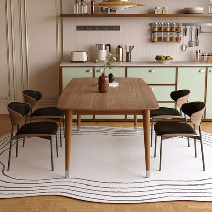 Dining Table D47 - FK - M001 Mid - Century Modern Laminated Solid Wood 62.9" - FamiDear