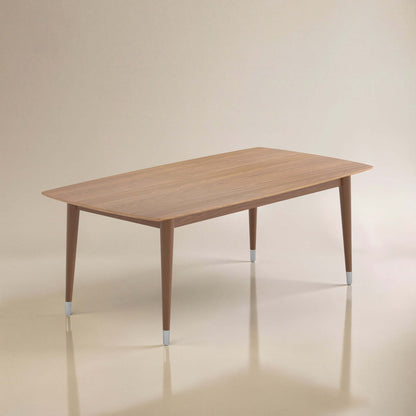 Dining Table D47 - FK - M001 Mid - Century Modern Laminated Solid Wood 62.9" - FamiDear
