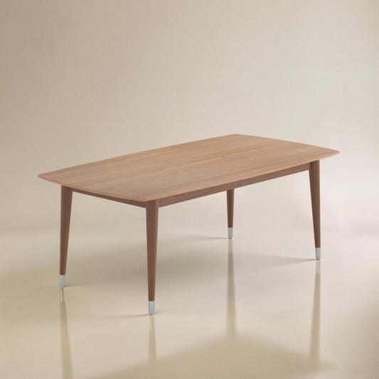 Dining Table D47 - FK - M001 Mid - Century Modern Laminated Solid Wood 62.9" - FamiDear