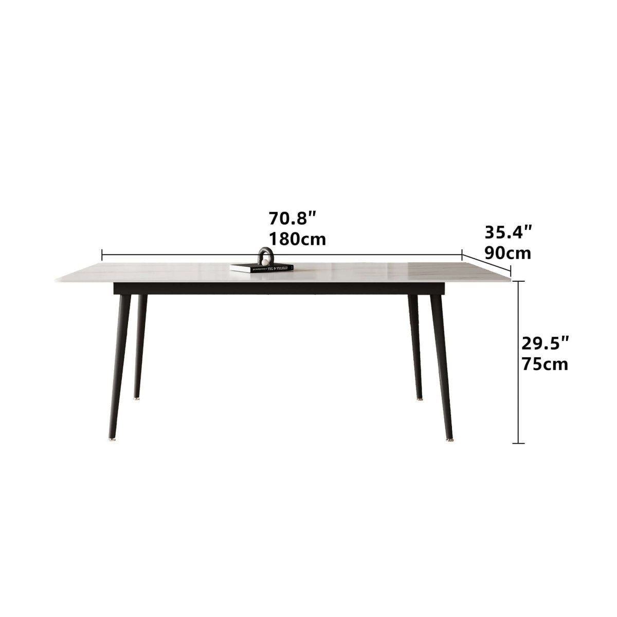 Dining Table D49 - FK - M001 Modern Marble Tabletop 70.8" - FamiDear