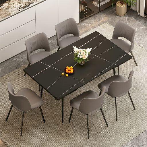 Dining Table D50 - FK - M001 Modern Can Seat 6 - 10 People Extendable 62.9" to 94.4" - FamiDear