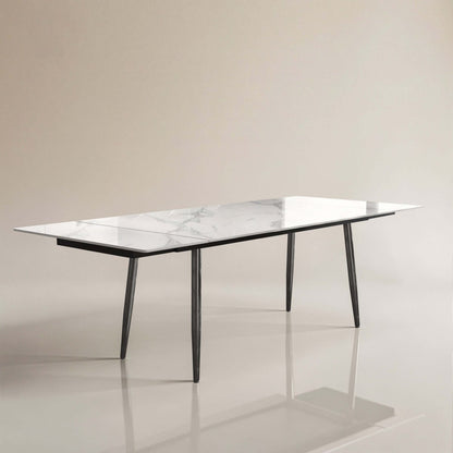 Dining Table D50 - FK - M001 Modern Can Seat 6 - 10 People Extendable 62.9" to 94.4" - FamiDear