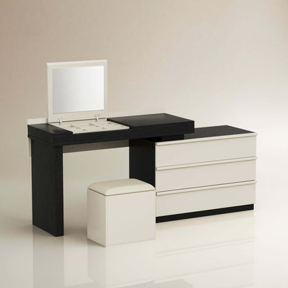 Dresser D65 - FK - M001 Modern Swivel Desk Top with 3 Drawers - FamiDear