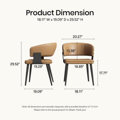 Modern Upholstered Dining Chairs Set of 2 D57-FK-M002