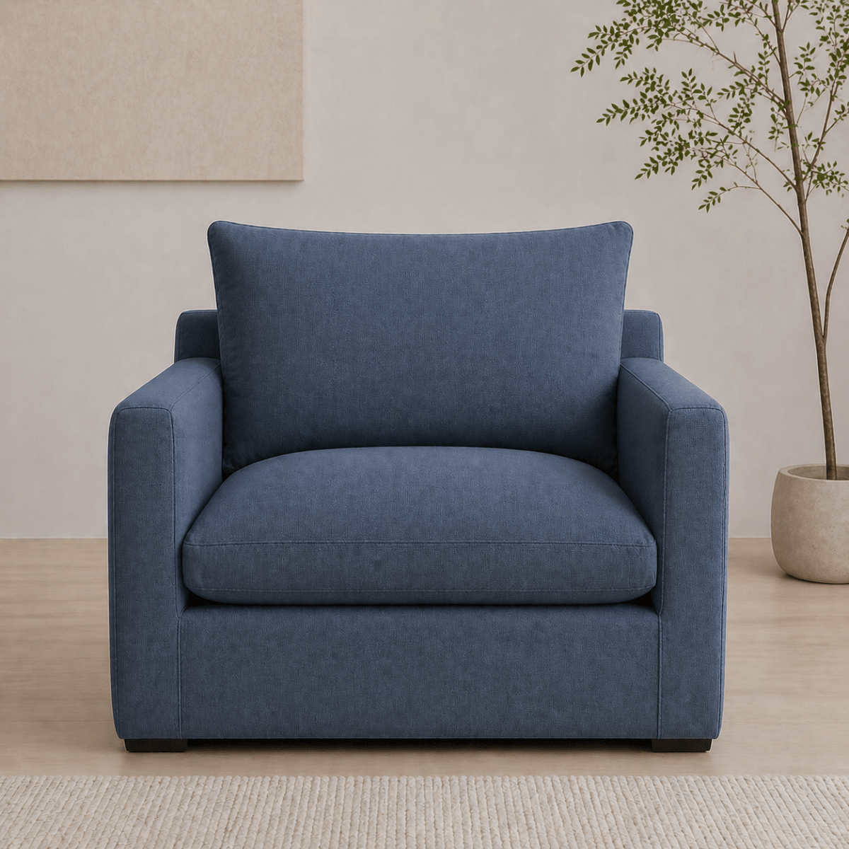 Mid Century Modern 4 Seater Sofa 111.81" Solid Wood Frame（DZ） - FamiDear
