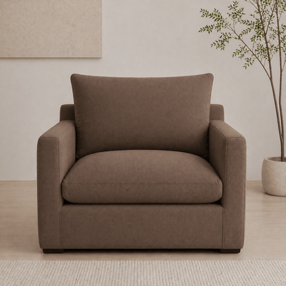 Mid Century Modern 4 Seater Sofa 111.81" Solid Wood Frame（DZ） - FamiDear