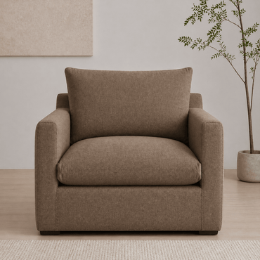 Mid Century Modern 4 Seater Sofa 111.81" Solid Wood Frame（DZ） - FamiDear