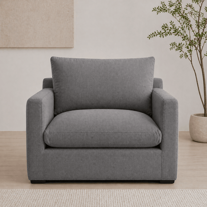 Mid Century Modern 4 Seater Sofa 111.81" Solid Wood Frame（DZ） - FamiDear