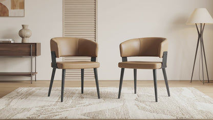Modern Upholstered Dining Chairs Set of 2 D57-FK-M002