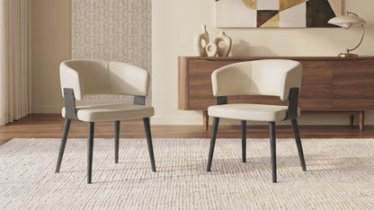 Modern Upholstered Dining Chairs Set of 2 D57-FK-M001