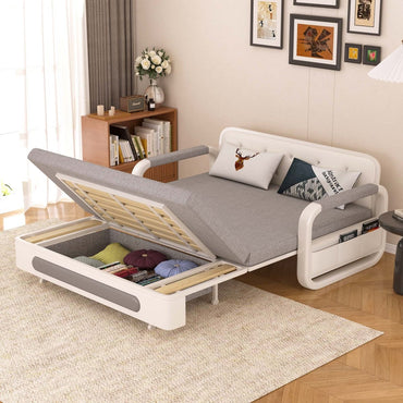 Pull Out Sleeper Sofa Bed 50.3"&62.2" Full Size Compact Futon Couch for Small Spaces - FamiDear