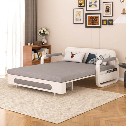 Pull Out Sleeper Sofa Bed 50.3"&62.2" Full Size Compact Futon Couch for Small Spaces - FamiDear