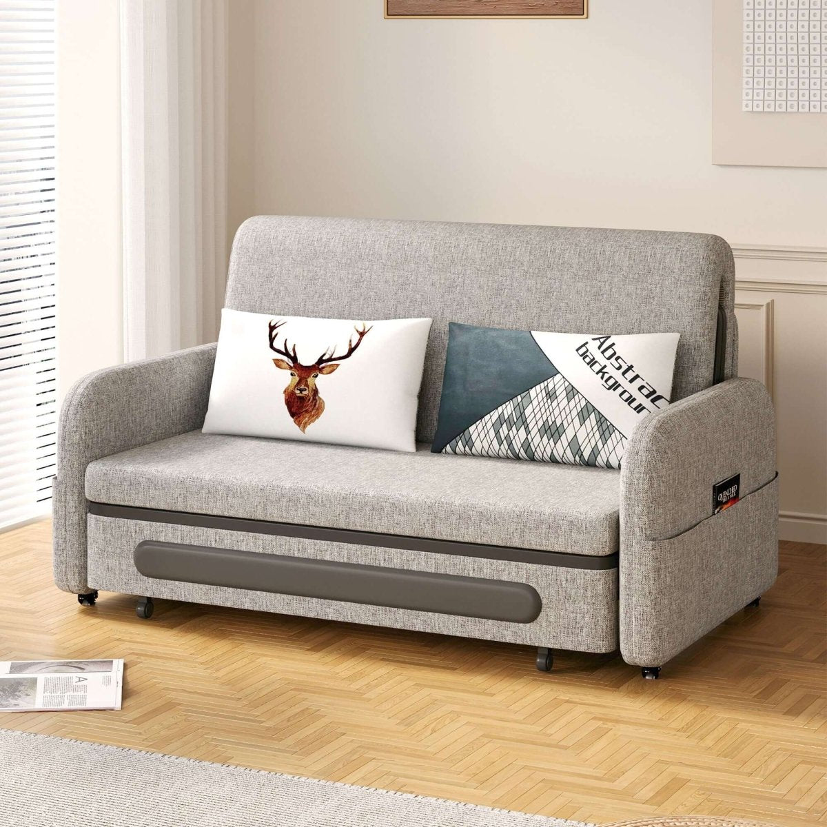 Sofa C17 - FK - M001 MTW Modern Fold - Out Sofa Bed Durable Fabrics 56.69" - FamiDear