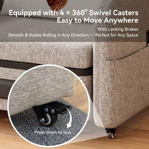 Sofa C17 - FK - M001 MTW Modern Fold - Out Sofa Bed Durable Fabrics 56.69" - FamiDear
