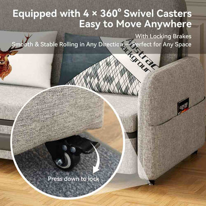 Sofa C17 - FK - M001 MTW Modern Fold - Out Sofa Bed Durable Fabrics 56.69" - FamiDear