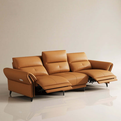 Sofa C18 - FK - L001 Modern Power Recliner Solid Larch Frame 112.5" - FamiDear